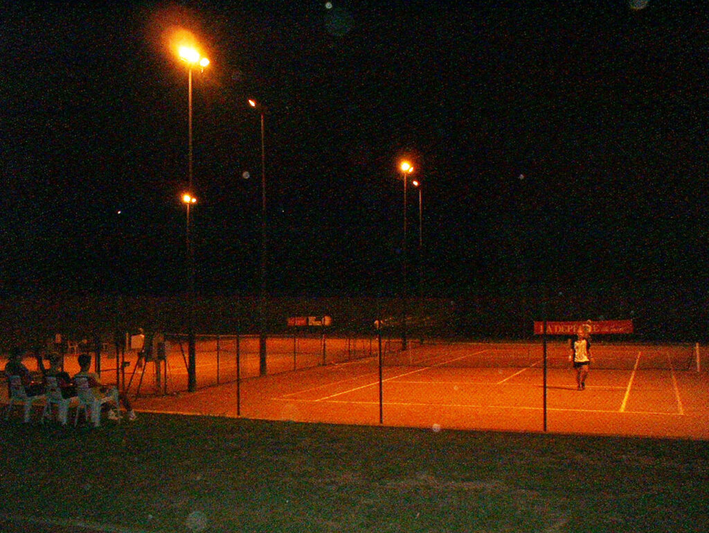 Nighttime at a French tournament