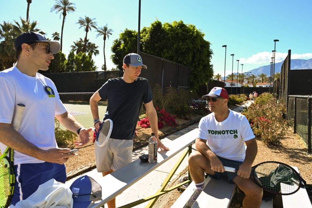 Eric Butorac with Ben Shapiro and Andrew Chmura at Indian Wells